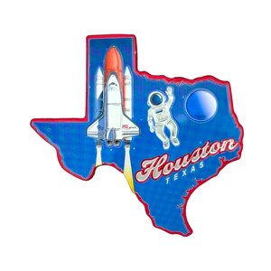 One unit of Houston Texas Map Shuttle Astronaut Magnet