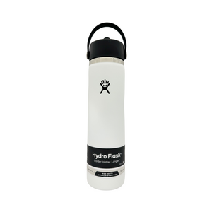 One unit of Hydroflask 24 oz Wide Mouth Water with Flex Bottle Straw Cap - White