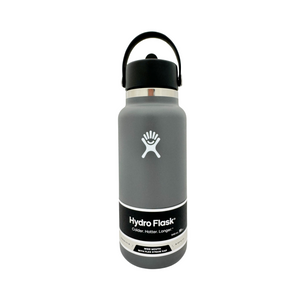 One unit of Hydroflask 32 oz Wide Mouth with Flex Straw Cap - Stone
