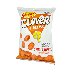 One unit of Leslie's Clover Chips Chili & Cheese Corn Snacks 3 oz