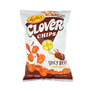 One unit of Leslie's Clover Spicy Beef Corn Snacks 3 oz