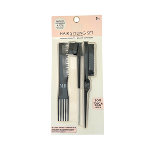 One unit of MHB Must Have Beauty Hair 3-piece Styling Set, Soft Touch - Black