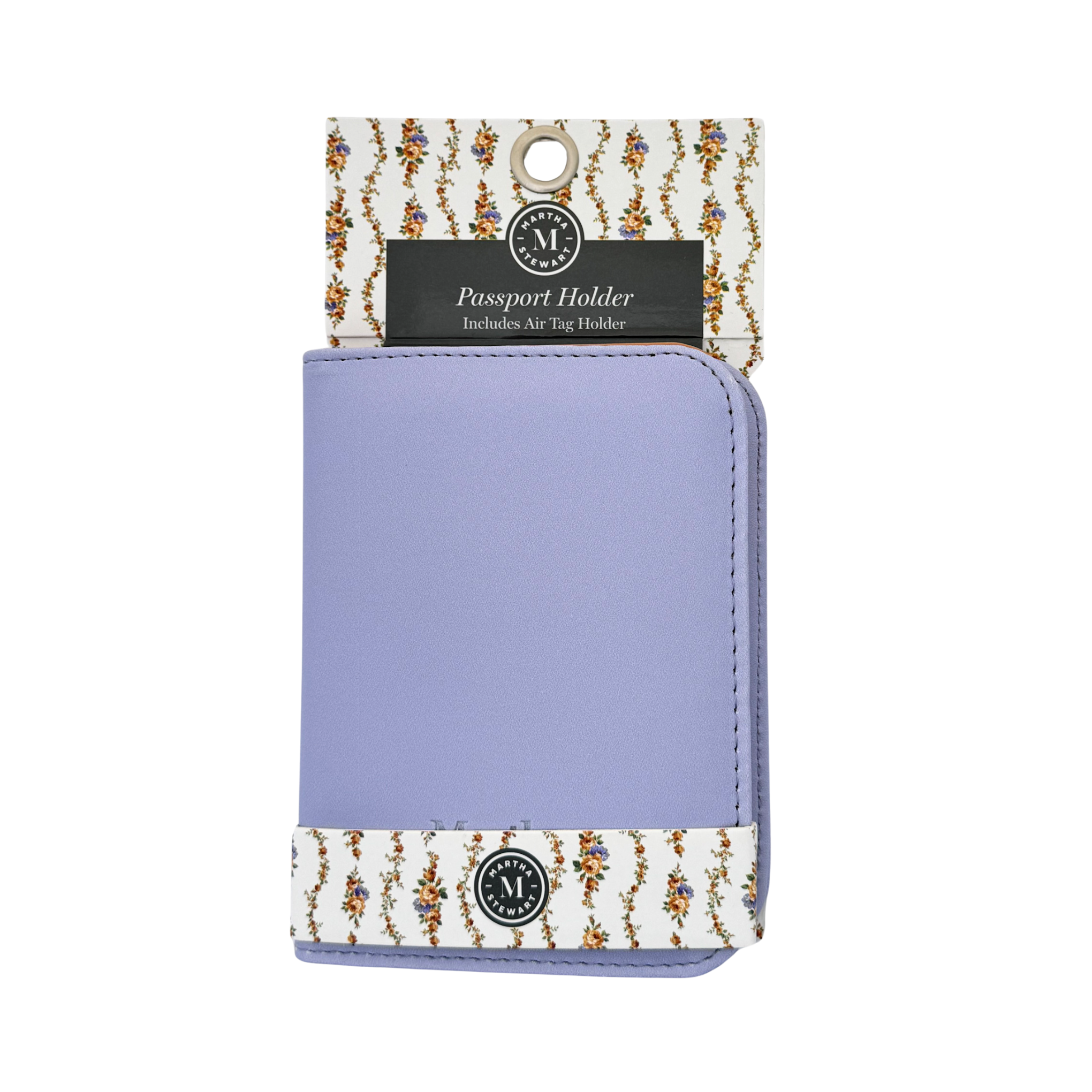Martha Stewart Passport Holder with Air Tag Holder - Light Purple