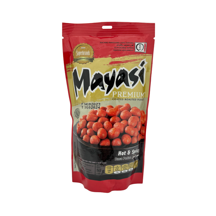 Mayasi Premium Coated Roasted Peanuts Hot & Spicy 2.82 oz