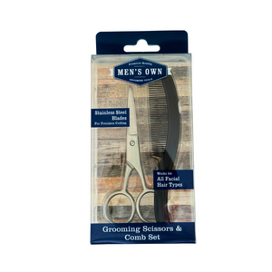One unit of Men's Own Grooming Scissors & Comb Set