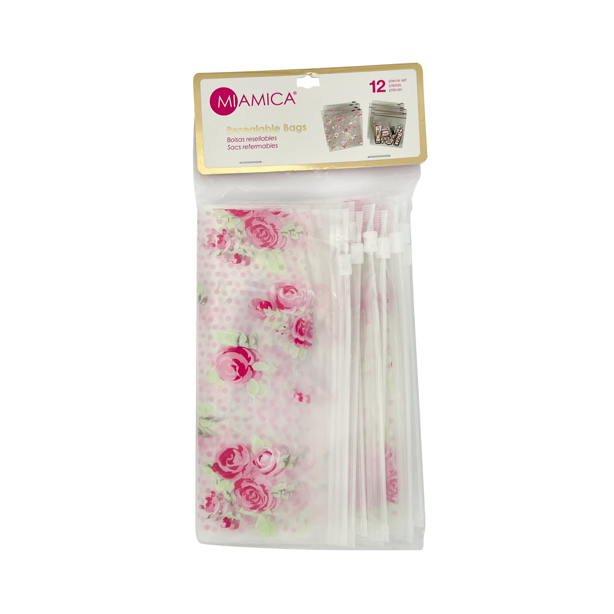 Miamica Pink Floral Travel Pill Case Organizer