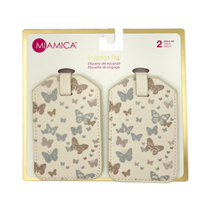 One unit of Miamica Luggage Tags 2 pc - Butterfllies