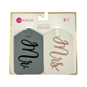 One unit of Miamica Mr & Mrs Luggage Tags 2 pc