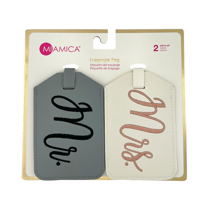 Miamica Mr & Mrs Luggage Tags 2 pc