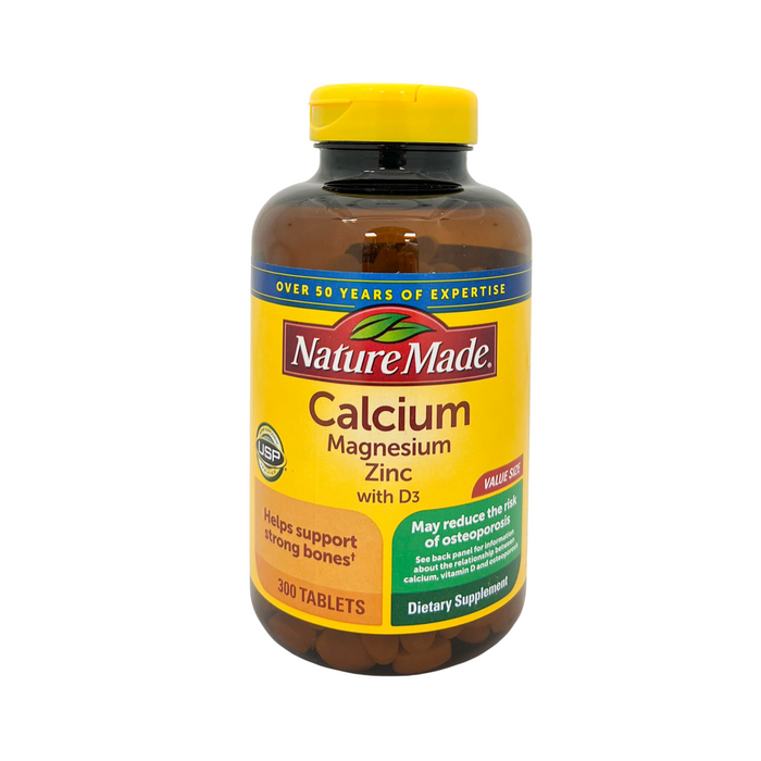 Nature Made Calcium Magnesium Zinc with Vitamin D3 300 Tablets