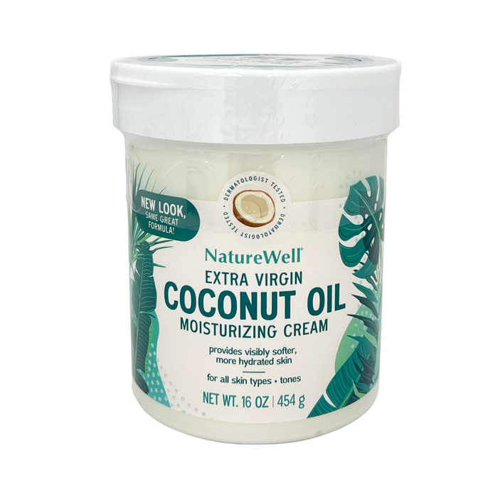 Nature Well Extra Virgin Coconut Oil Moisturizing Cream for All Skin Types 16 oz