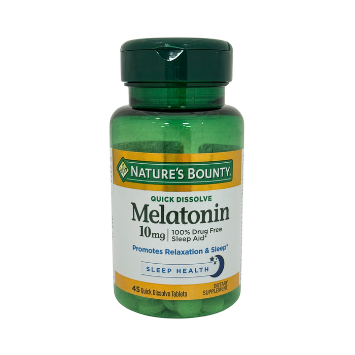 Nature's Bounty Melatonin 10mg 45 Quick Dissolve Tablets
