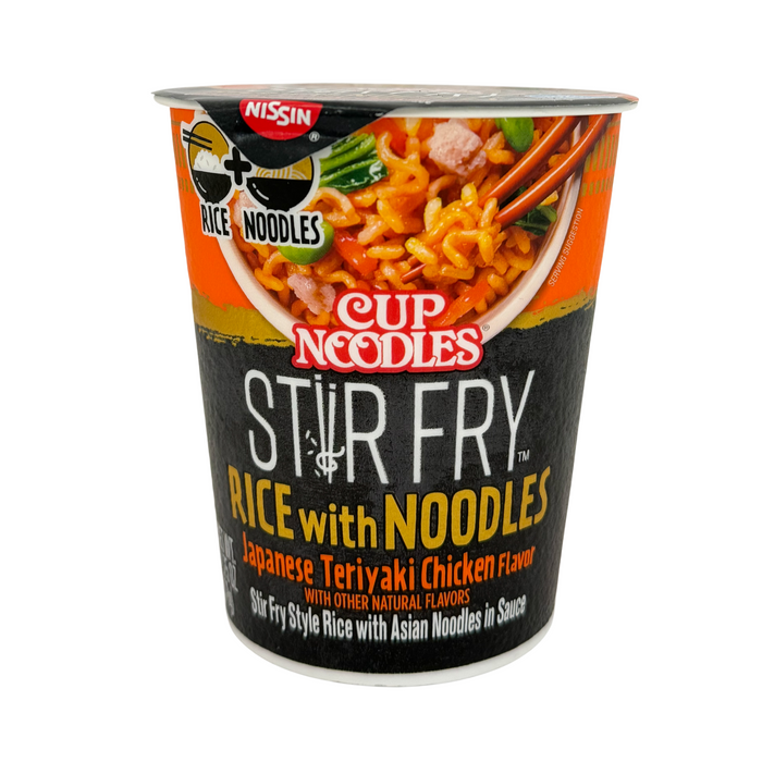 Nissin Cup Stir Fry Rice with Noodles Japanese Teriyaki Chicken 2.75 oz