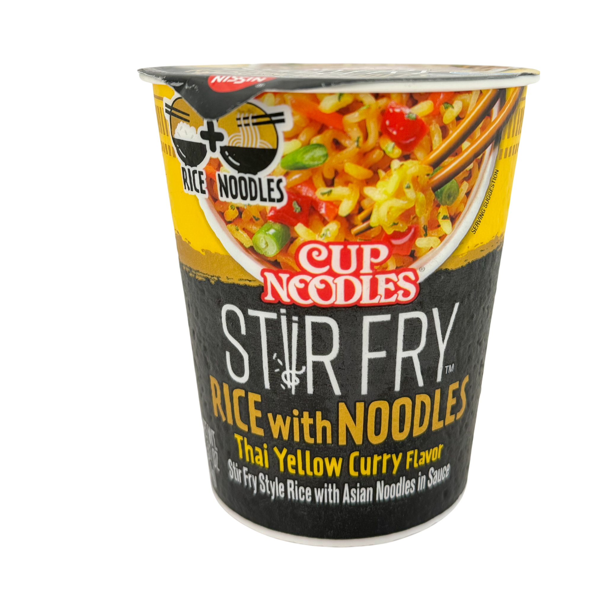 Cup Noodles Stir Fry Rice with Noodles Thai Yellow Curry - Nissin Food