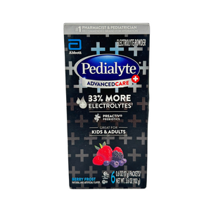 One unit of Pedialyte Electrolyte Powder Berry Frost 6 x 0.6 oz packets