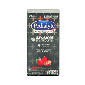 One unit of Pedialyte Electrolyte Powder Strawberry Freeze 6 x 0.6 oz packets