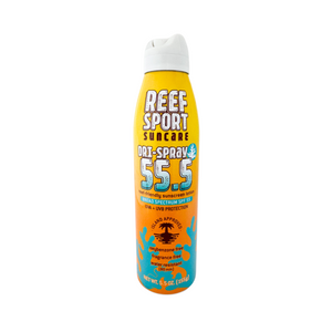 One unit of Reef Sport Suncare Dri Spray SPF 55.5 Sunscreen Spray 5.5 oz