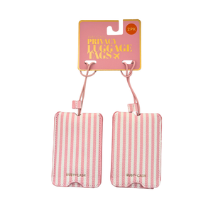 One unit of Ruby + Cash 2pk Privacy Luggage Tags - Blush - Pink/White