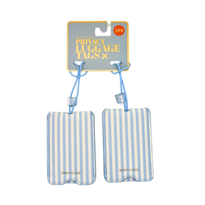 One unit of Ruby + Cash 2pk Privacy Luggage Tags - Sky - Blue/White