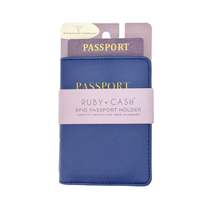 One unit of Ruby + Cash RFID Passport Holder - Midnight