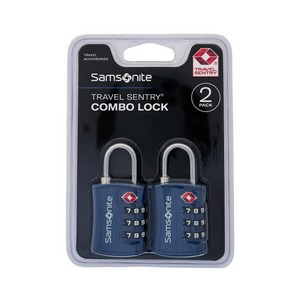 One unit of Samsonite 2 pc - 3 Dial Combo Lock - Dark Blue