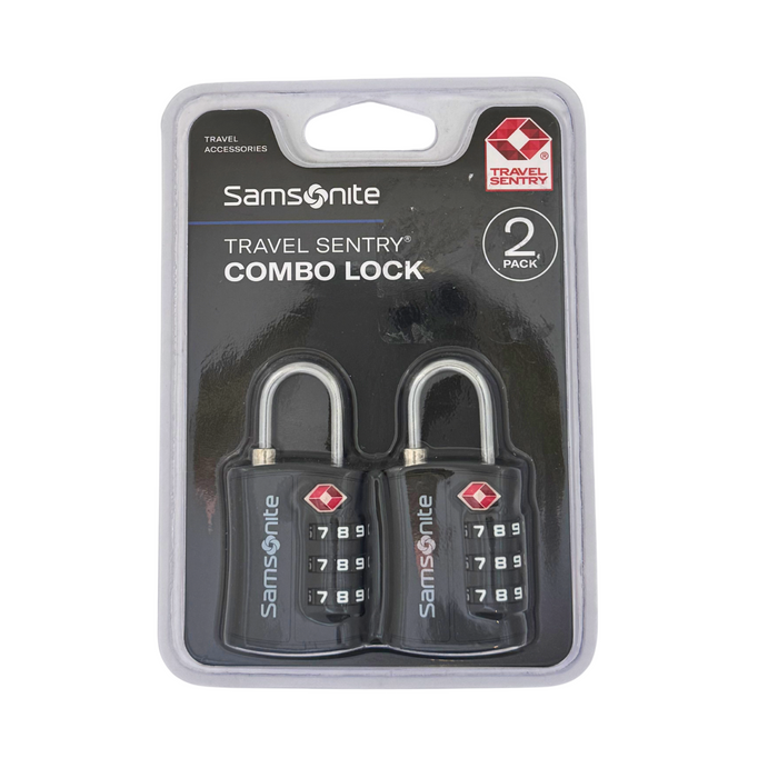 Samsonite 2pk - 3 Dial Combo Lock - Black