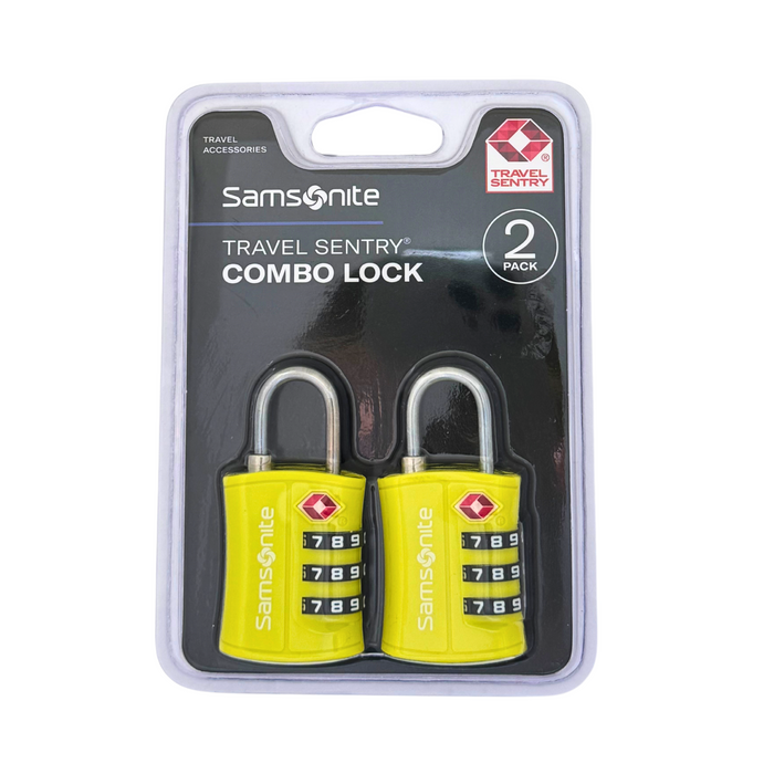 Samsonite 2pk - 3 Dial Combo Lock - Yellow