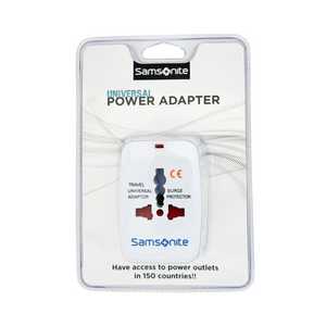 One unit of Samsonite Universal Power Adapter - White