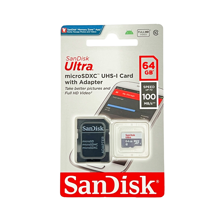 SanDisk Ultra microSDXC UHS-I Card with Adapter 64GB