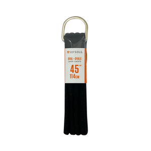 One unit of Sofsole Oval 45" Shoelaces - Black
