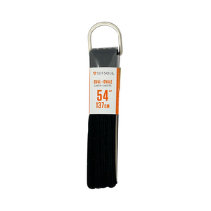 One unit of Sofsole Oval 54" Shoelaces - Black