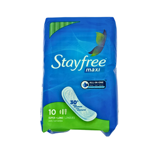 One unit of Stayfree Maxi Super Long 10 Pads