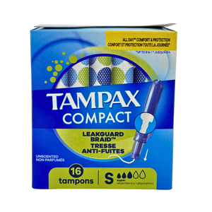 One unit of Tampax Compact 16 Tampons - Super