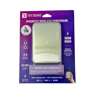 Tek Squad magnetic wireless power bank  on a white background
