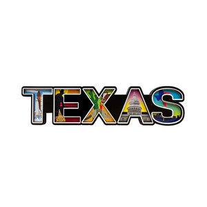 One unit of Texas 3D Text Wood Magnet