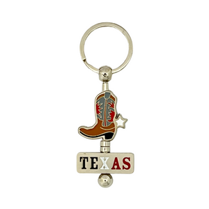 One unit of Texas Boot Swivel Keychain