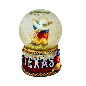 One unit of Texas Cowboy Hat Boots Water Globe