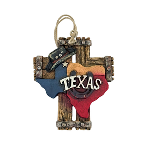 One unit of Texas Cross Christmas Ornament