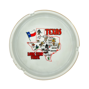 One unit of Texas Flag Map and Cities Souvenir Ashtray