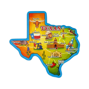 One unit of Texas Icon Glossy Map Magnet