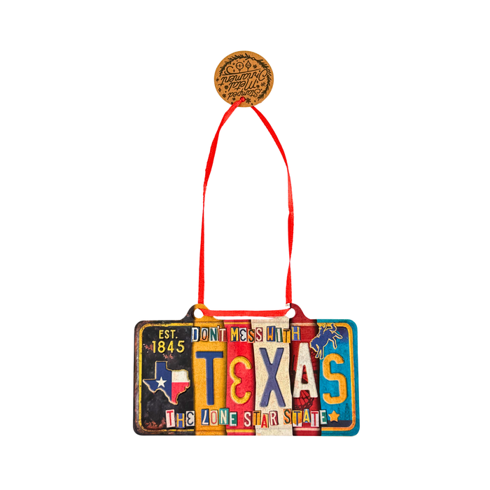 Texas License Plate Ornament