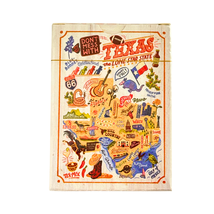 Texas Map - Souvenir Playing Cards