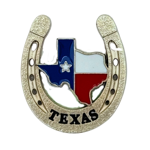 One unit of Texas Map Flag Horseshoe Magnet