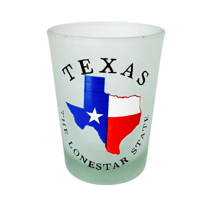 Texas Map Frosted Shot Glass