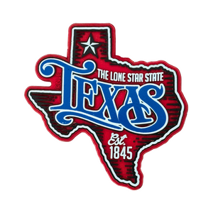 One unit of Texas The Lone Star State Est 1845 Rubber Magnet
