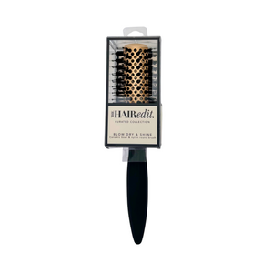 One unit of Ceramic round boar brush

Ceramic vented barrel decreases drying time and smooths fly-aways.

Nylon pins gently detangle; boar bristles deliver a healthy shine.

Soft-touch handle for a non-slip grip.

Works on all hair types, recommended use for blow drying hair.