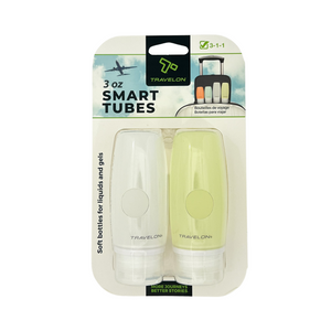 One unit of Travelon 3oz Smart Tubes 2 pc - Green/Clear