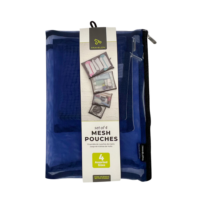 Travelon Set of 4 Mesh Pouches Dark Blue