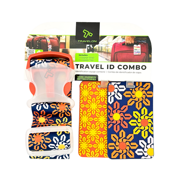 Travelon Travel ID Combo 1 Luggage Strap 2 Luggage Tags - 12840