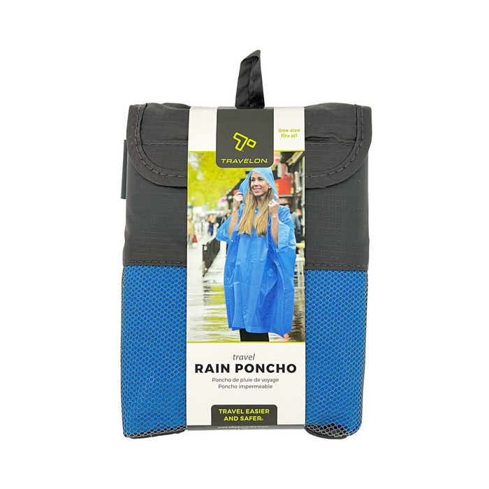Travelon Travel Rain Poncho - Blue